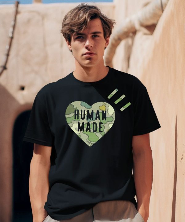 Kaws X Human Made Merch Store Camo Shirt