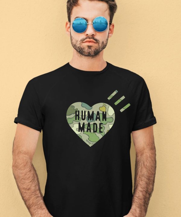 Kaws X Human Made Merch Store Camo Shirt2