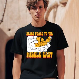 Bring Peace To The Middle East Usa Map Shirt