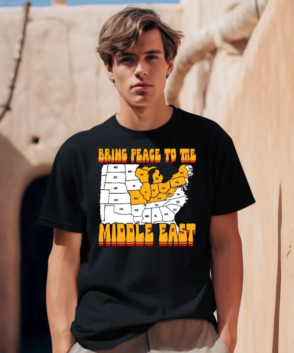 Bring Peace To The Middle East Usa Map Shirt