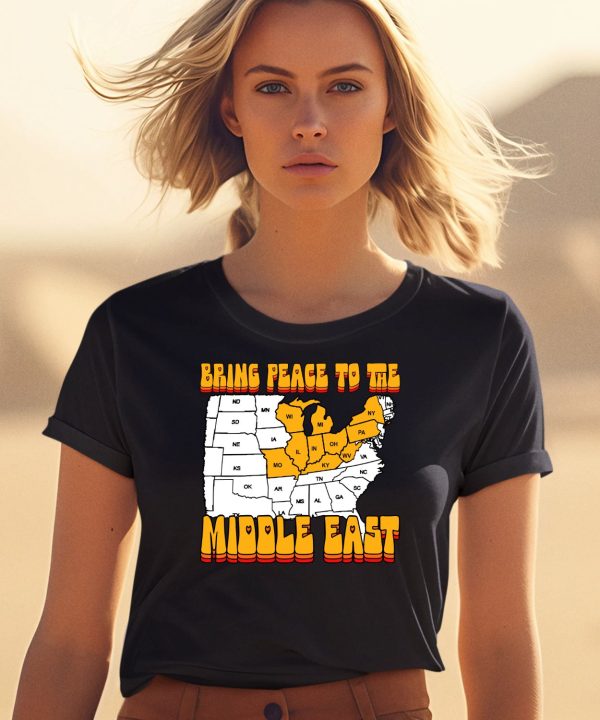 Bring Peace To The Middle East Usa Map Shirt2