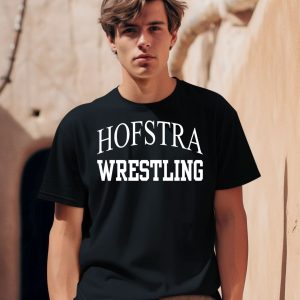 Dwayne Johnson Wearing Hofstra Wrestling Shirt