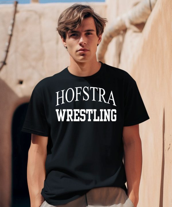 Dwayne Johnson Wearing Hofstra Wrestling Shirt