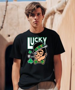 Jayson Tatum Wearing Lucky Celtics Shirt
