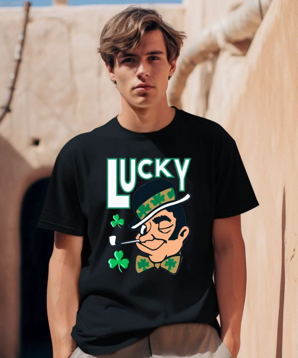 Jayson Tatum Wearing Lucky The Leprechaun Celtics Shirt0