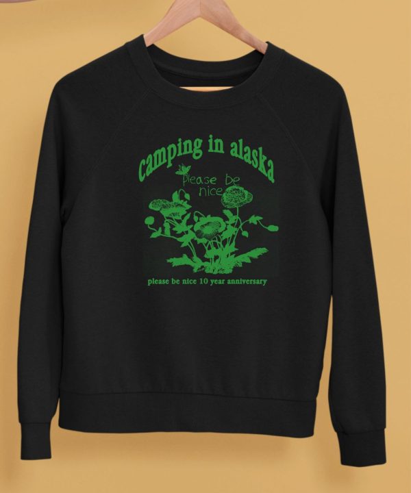 Warm Walk Records X Camping In Alaska Please Be Nice 10 Year Anniversary Shirt5