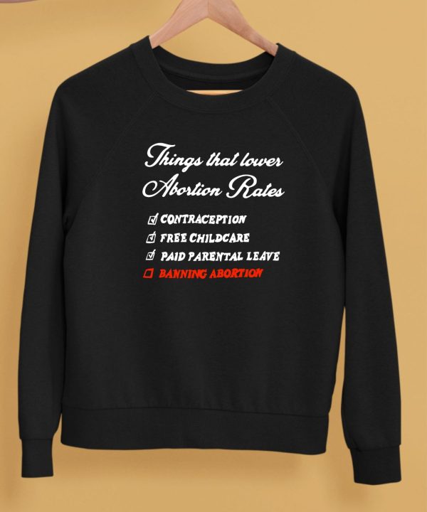 Chnge Things That Lower Abortion Rates Shirt5