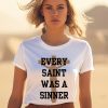 Chris Brown Wearing Every Saint Was A Sinner Shirt1