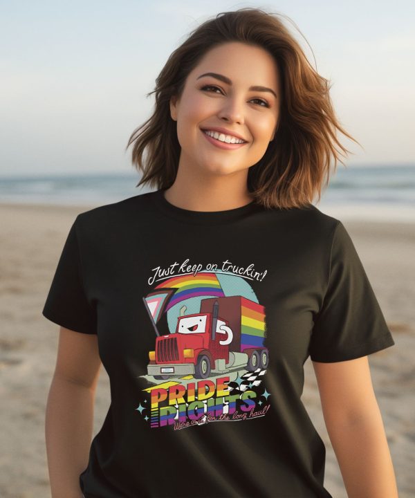 Dftba Store Drawfee Pride 2024 Just Keep On Truckin Pride Rights Shirt3