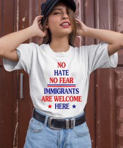 Jamaal Bowman Wearing No Hate No Fear Immigrants Are Welcome Here Shirt