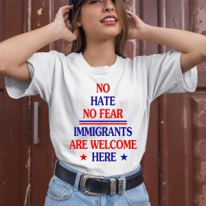 Jamaal Bowman Wearing No Hate No Fear Immigrants Are Welcome Here Shirt