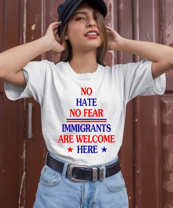 Jamaal Bowman Wearing No Hate No Fear Immigrants Are Welcome Here Shirt