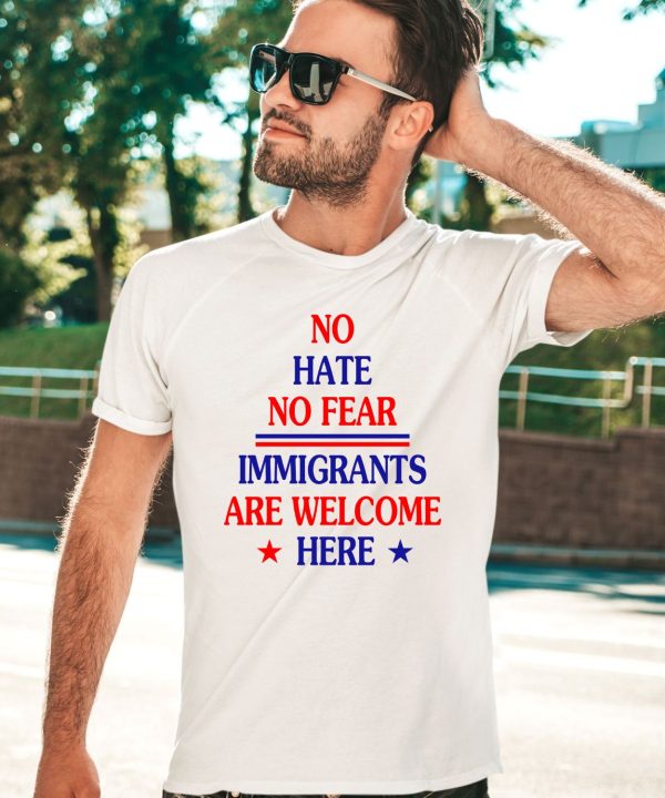 Jamaal Bowman Wearing No Hate No Fear Immigrants Are Welcome Here Shirt3