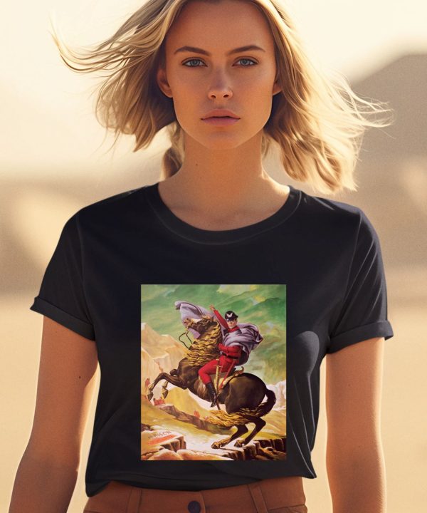 Maximilian Dood Wearing Raul Julia As M Bison Crossing The Alps Shirt