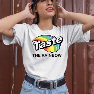 Mimis Mua Wearing Taste The Rainbow Shirt