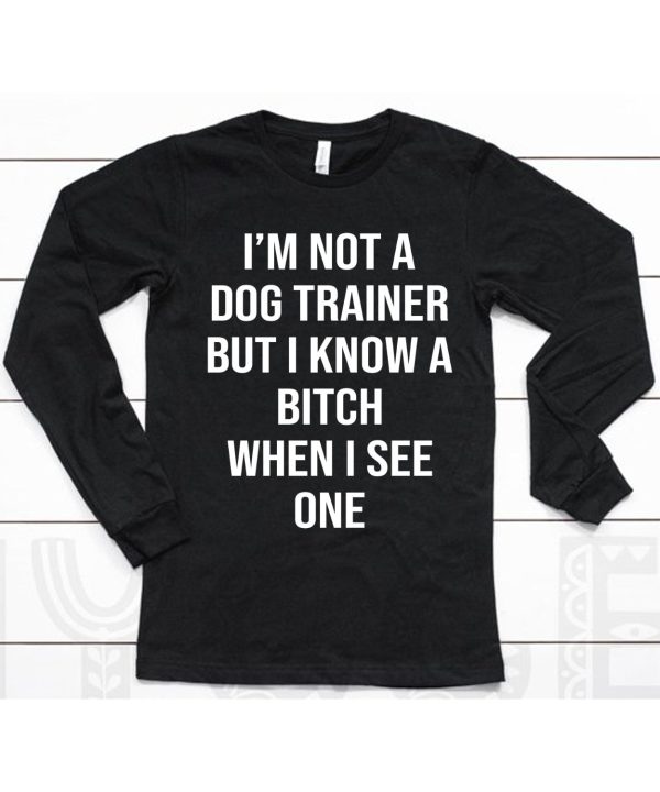 Shirts That Go Hard Im Not A Dog Trainer But I Know A Bitch When I See One Shirt6