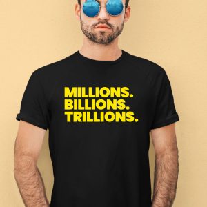 Travis Malloy Wearing Millions Billions Trillions Shirt