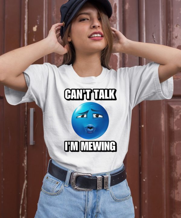 Cant Talk Im Mewing Ooh Blue Emoji Shirt2