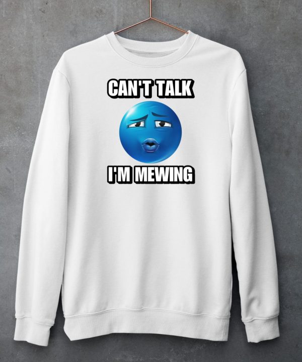 Cant Talk Im Mewing Ooh Blue Emoji Shirt5