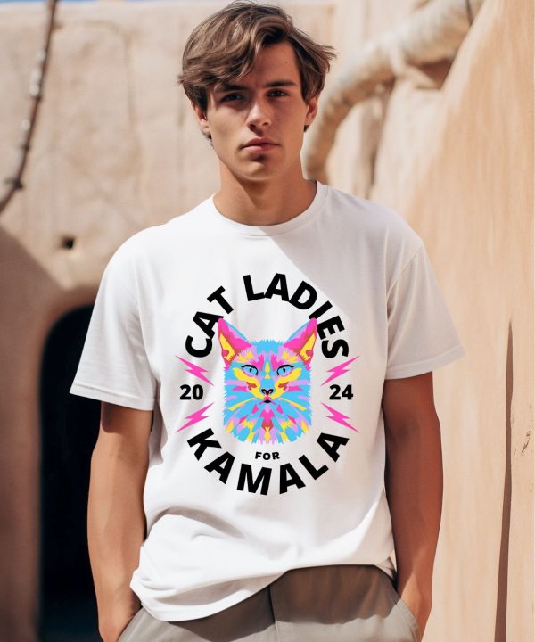 Cat Ladies For Kamala 2024 Shirt0