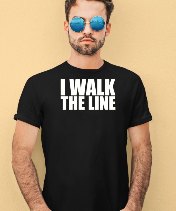 Drew Wearing A I Walk The Line Shirt1