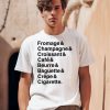 Fromage Champagne Croissant Caf Beurre Baguette Crpe Cigarette Shirt