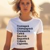 Fromage Champagne Croissant Caf Beurre Baguette Crpe Cigarette Shirt1