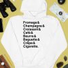 Fromage Champagne Croissant Caf Beurre Baguette Crpe Cigarette Shirt4