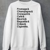 Fromage Champagne Croissant Caf Beurre Baguette Crpe Cigarette Shirt5