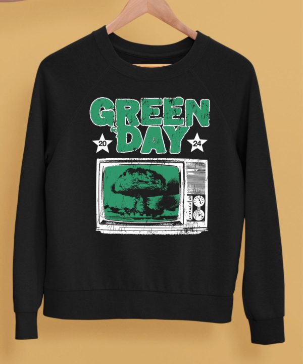 Green Day Saviors Tour Merch Tv Explosion Shirt5