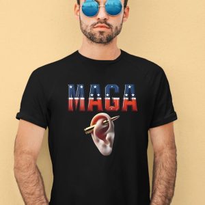 Maga New Piercing Donald Trump Shot Ears Mary Milan Shirt