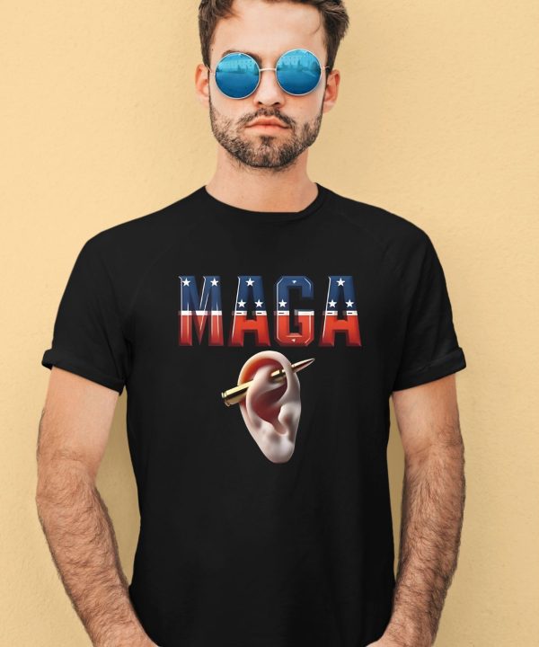 Maga New Piercing Donald Trump Shot Ears Mary Milan Shirt