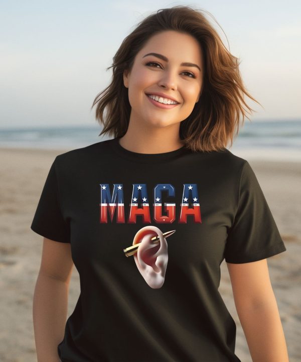 Maga New Piercing Donald Trump Shot Ears Mary Milan Shirt3