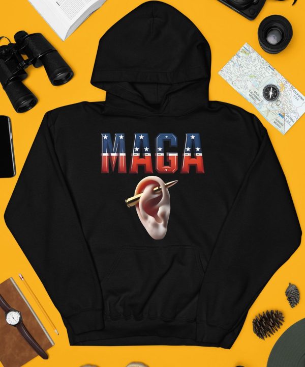 Maga New Piercing Donald Trump Shot Ears Mary Milan Shirt4