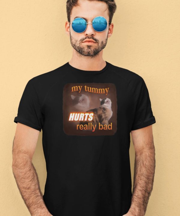 My Tummy Hurts Really Bad Cat Shirt1