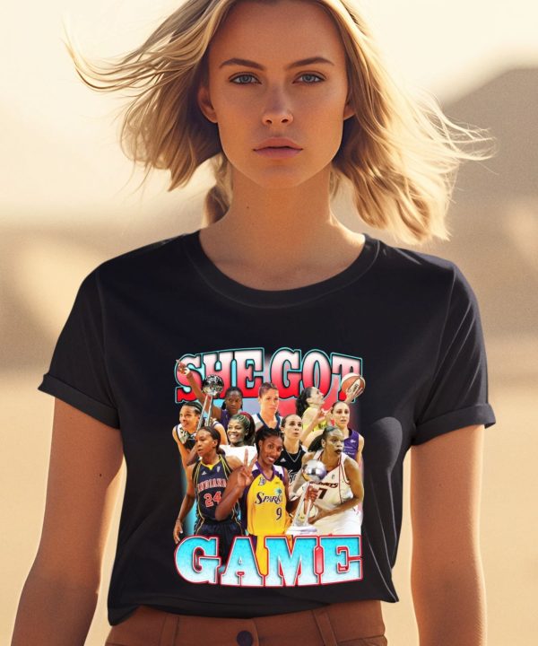 Paige Bueckers wearing Wnba She Got Game Shirt