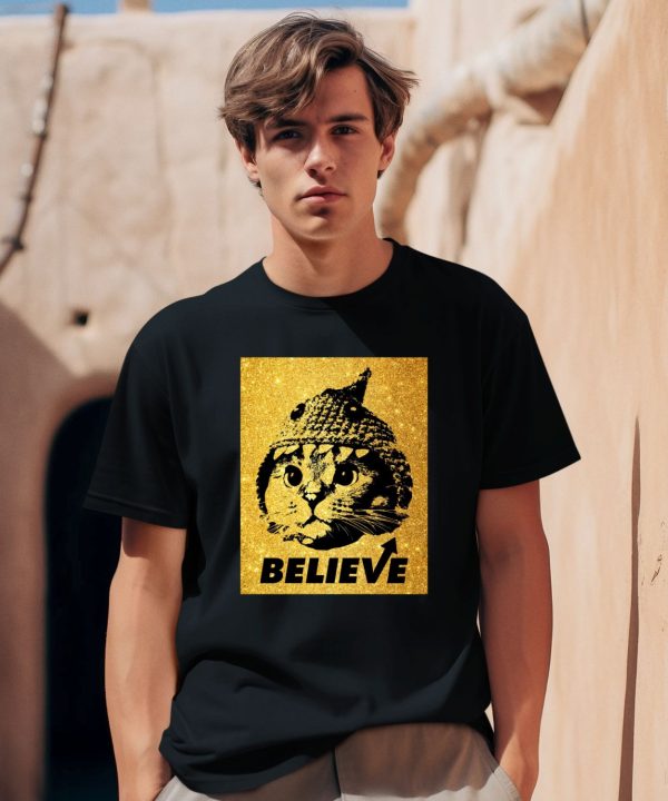 Shark Cat Solana Believe Gold Shirt