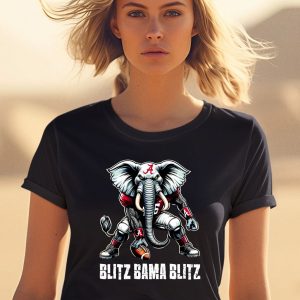 Willie And Chad Wearing Blitz Bama Blitz Alabama Muscular Elephant Mascot Shirt