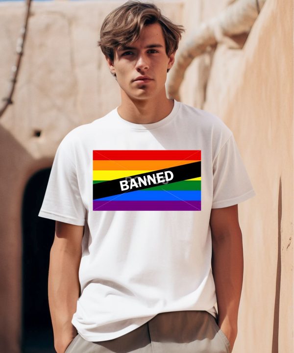 Donald Trump Lgbtq Pond5 Banned Ban Gay Flag Shirt0