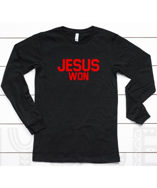 Treveyon Henderson Wearing Jesus Won Shirt6