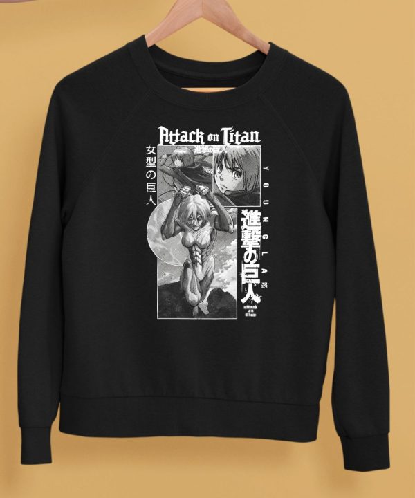 Youngla X Attack On Titan Merch Female Titan Shirt5