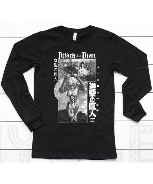 Youngla X Attack On Titan Merch Female Titan Shirt6