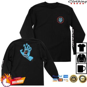 kenny pacwave mech shop santa cruz screaming hand long sleeve t shirt black ssd