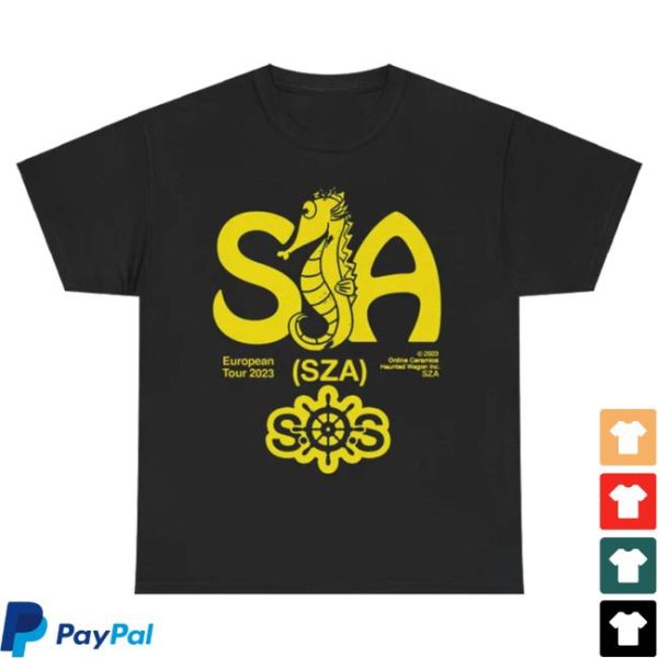 kenny sza sos merch sza seahouse europe tour black tee