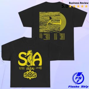 kenny sza sos merch sza seahouse europe tour black tee ssdj