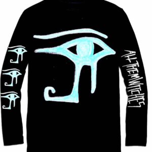 All Them Witches Merch Black Long Sleeve Teal Eye Tee.jpg