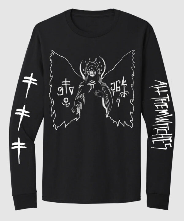 Black Long Sleeve Angel Tee All Them Witches Shop Merch Store.jpg