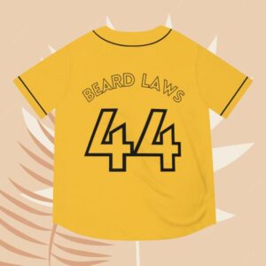 kenny Bear Laws Merch Store Beard Laws Baseball Jersey Yellow s