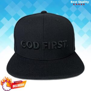 kenny Redletterclo Merch Store God First Snapback Black On Black