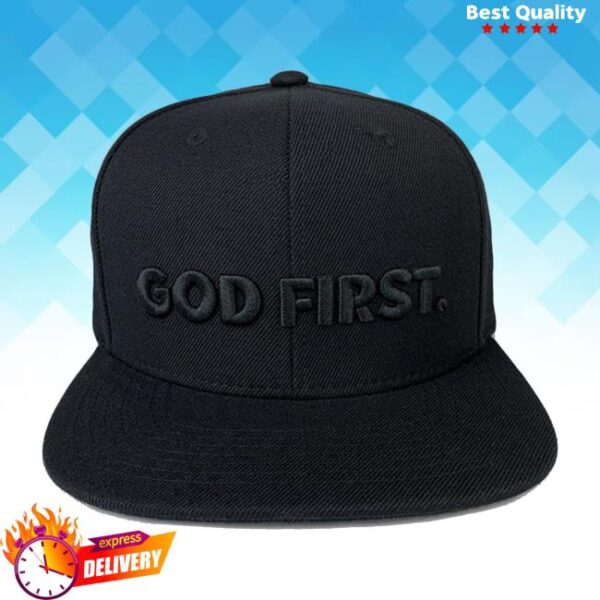 kenny Redletterclo Merch Store God First Snapback Black On Black